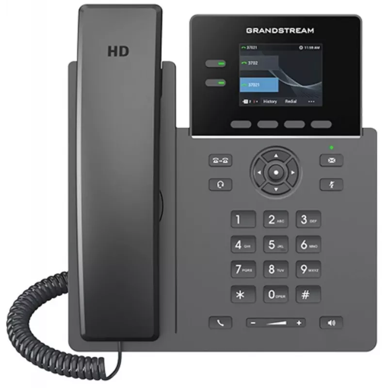 Telefon IP Grandstream GRP2610 2-liniowy audio HD, telefon VoIP klasy operatorskiej