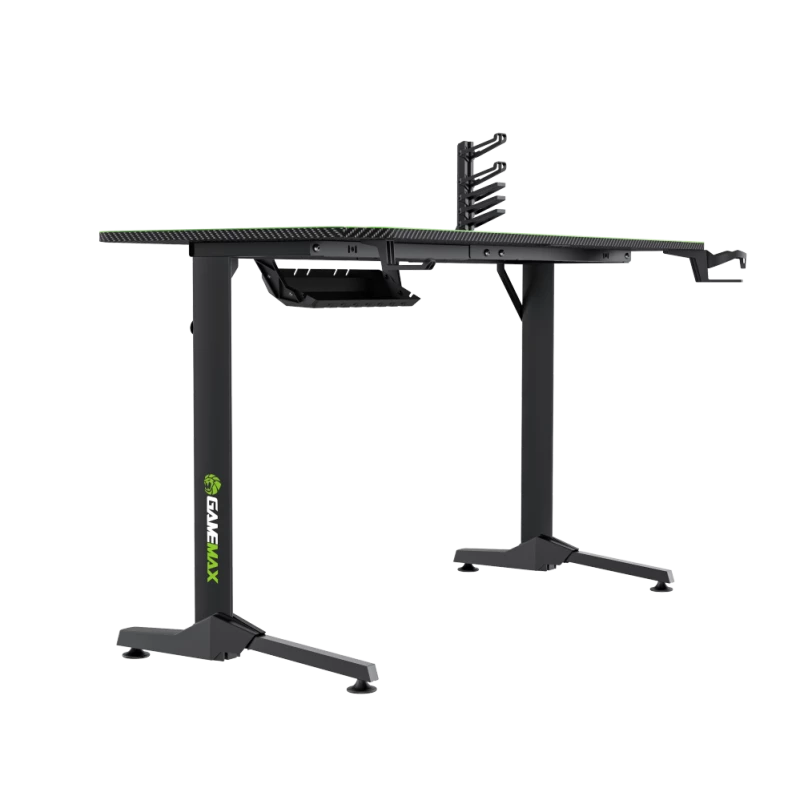 Biurko GameMax D140-CARBON — biurko gamingowe/biurowe, waga netto 20,5 kg, wymiary brutto 125×795×682 mm