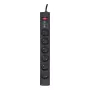 Listwa przeciwprzepięciowa EATON Protection Strip 6 FR — 6x gniazd typu E, 525 J, 10 A, 220–250 V, przewód 1 m