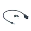 Kluczowa linka rowerowa 10 mm - YCK0/10/60/2 Czarny