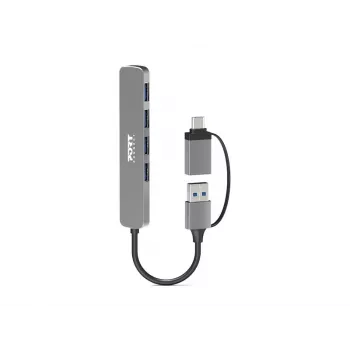 PORT CONNECT | Hub USB-C/USB-A na 4 porty USB-A 3.0 5 Gb/s