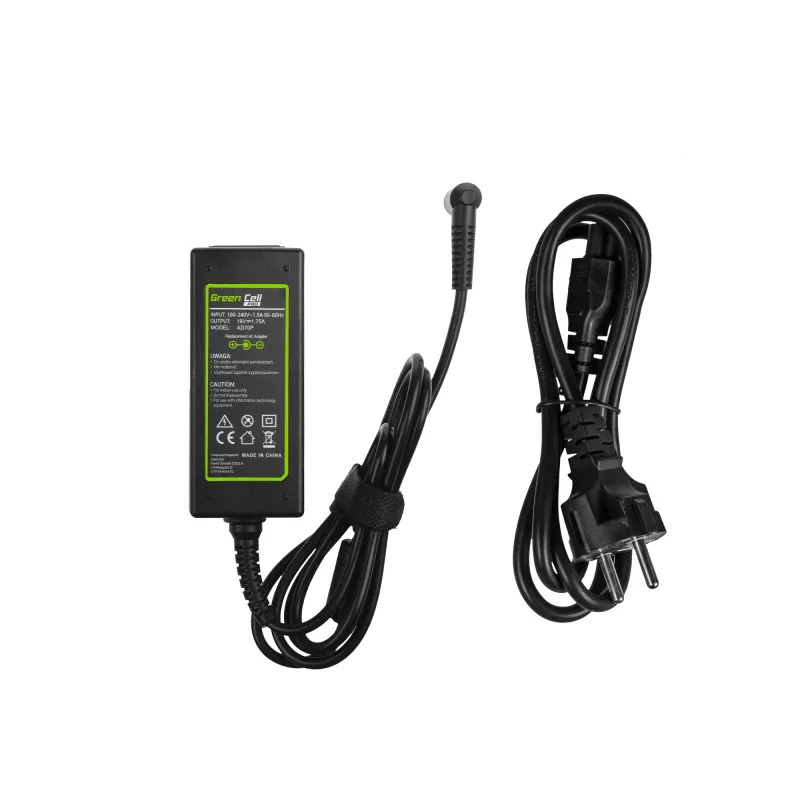 Zasilacz Green Cell AD70P do laptopów ASUS, 33W, 19V 1,75A, wewnętrzny, czarny