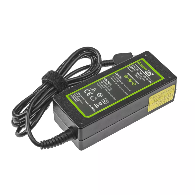 Zasilacz zielony Cell AD38AP 65W do laptopów Lenovo, 20V 3.25A, kabel 1,2 m, czarny