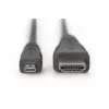 Digitus ASSMANN - HDMI-Kabel mit Ethernet - 19 pin micro HDMI Type D männlich zu HDMI männlich - 1 m - Dreifachisolierung - Schwarz (AK-330115-010-S)