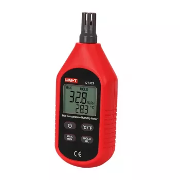 Mini miernik temperatury i wilgotności UT333 — przenośny termohigrometr do pomiaru temperatury i wilgotności względnej