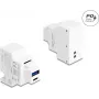 DELOCK Moduł Keystone z gniazdem ładowania USB Type-A i USB Type-C PD 20 W, biały
