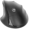 Manhattan Ergonomic Wireless mysz, Right Handed, Adjustable 800/1200/1600dpi, 2.4Ghz (up to 10m), Six Button with Scroll Wheel, Combo USB=A and USB-C receiver, Czarny, AA bateria (included), Three Year Warranty