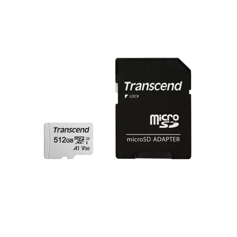 Pamięć Flash Transcend 512 GB Karta MicroSDXC SD 300S