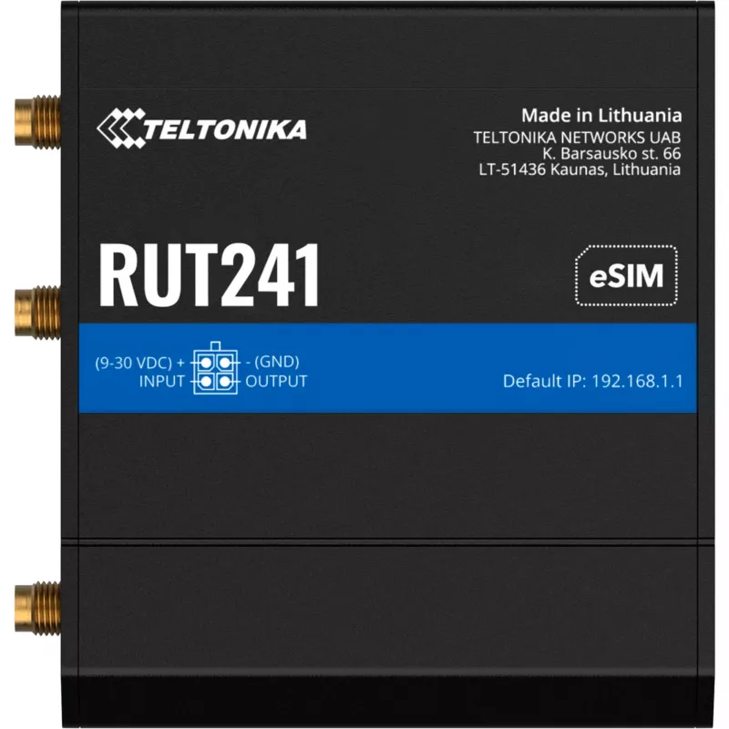 TELTONIKA NETWORKS RUT241 eSIM GLOBAL Router przemysłowy (RUT241230000)