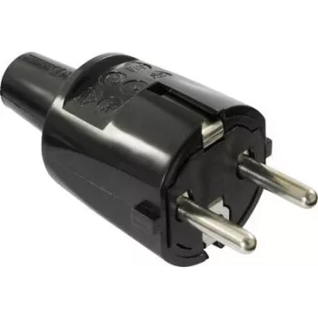 AS SCHWABE PVC-Plug 16A, 250V wersja niezawodna czarny (62222)