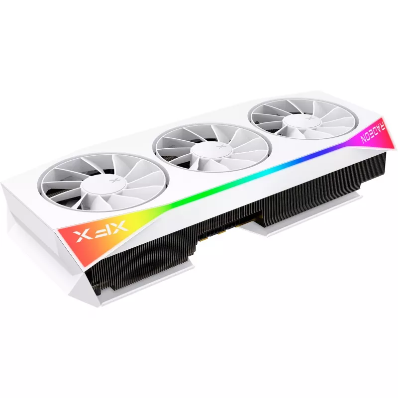 Karta graficzna XFX Radeon RX 9070 XT — 16 GB GDDR6, 256-bit, PCIe x16, 3 wentylatory, biała, 360 mm