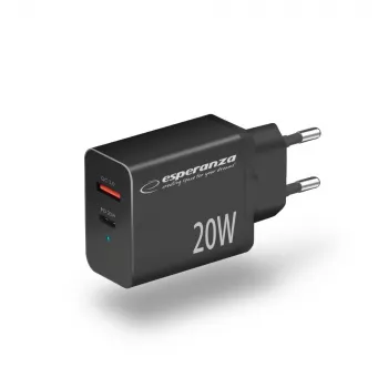Ładowarka sieciowa Esperanza EZC105K 20W Czarna