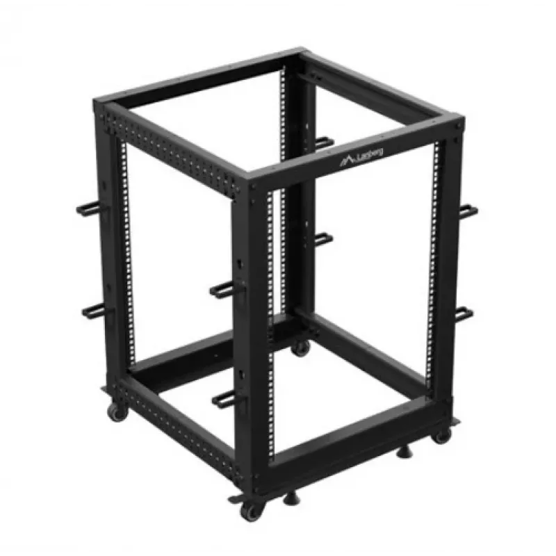 Stojący stelaż Lanberg OR01-6115-B 15U Czarny 600 kg nośność