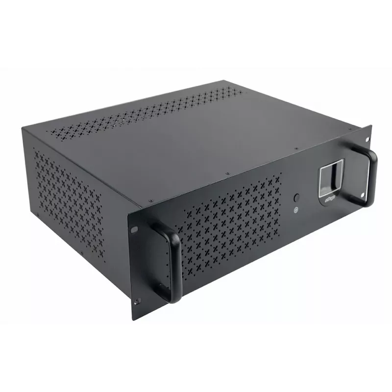 Gembird - UPS rack 19'' 3.4U 1500VA, 4x IEC 230V wyjście, IEC14 wejście, RJ11, USB, LCD Line-Interactive 1.5 kVA 900 W 4 gniazda wyjściowe
