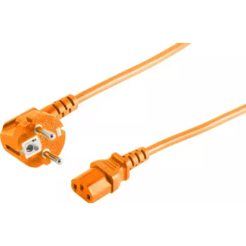 Kabel zasilający pomarańczowy S/CONN 09-05187 1,8 m CEE7/7 C13 Coupler