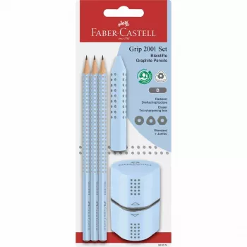 Ołówek grafitowy Faber-Castell 580074 B jasnoniebieski trójkątny