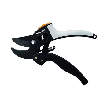 Sekator kowadełkowy Fiskars 1000575 Anvil — ręczny sekator do cięcia suchego drewna, czarno-pomarańczowy