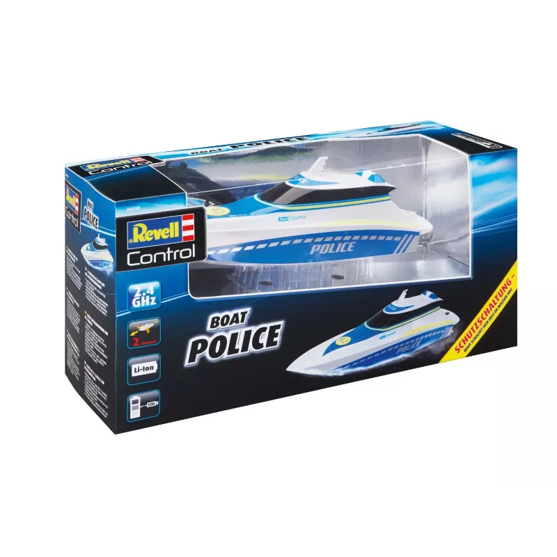 Revell Control Waterpolice RC Einsteiger Motorboot 100% RtR 350 mm (24138)