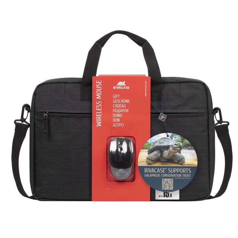 Aktówka Rivacase 8038 z myszą bezprzewodową 39,6 cm (15,6 cala) czarna