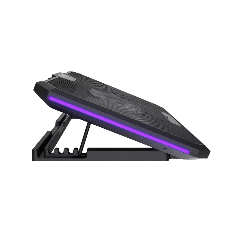 Podkładka chłodząca do laptopa FURY GUNBAI G3 14.1–17.3 cala z 2 wentylatorami, podświetleniem RGB, 2× USB