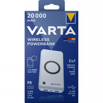 Powerbank Varta 57909 20000 mAh litowo-polimerowy z ładowaniem bezprzewodowym