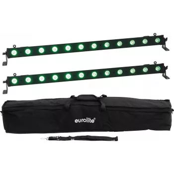 Zestaw listew LED EUROLITE 20000663 2x 12 QCL RGB UV - listwy oświetlenia scenicznego
