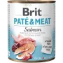 Mokra karma dla psów Brit Paté & Meat z łososiem 800 g – pełnoporcjowa karma w puszce dla dorosłych psów, smak kurczaka, bezzbożowa, 75% wilgotności