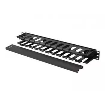 Lanberg 19-calowe zarządzanie kablami 1U, Typ A, Plastik | AK-1703-B | Czarny