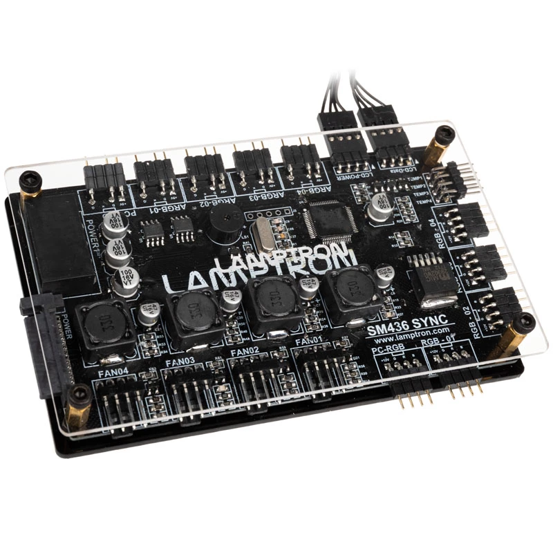 Lamptron kontroler wentylatorów i diod LED RGB PCI SM436 Sync Edition, czarny
