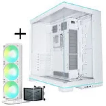 Lian Li O11D EVO RGB + TRYX PANORAMA SE ARGB Kompletny zestaw chłodzenia cieczą - Biały, 360 mm