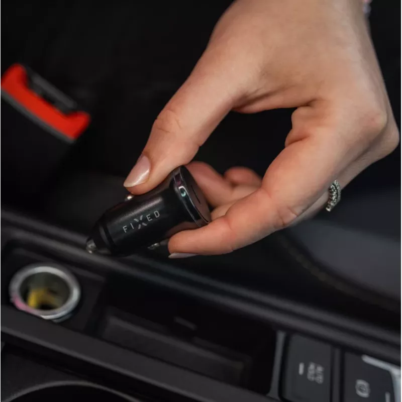 Ładowarka samochodowa USB-C FIXED FIXCC20N‑C‑BK 20 W, pojedynczy port USB-C, kompaktowa, czarna, do gniazda 12 V