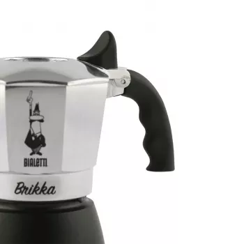 Bialetti Brikka Moka pot 0.1 L Czarny, Stal nierdzewna