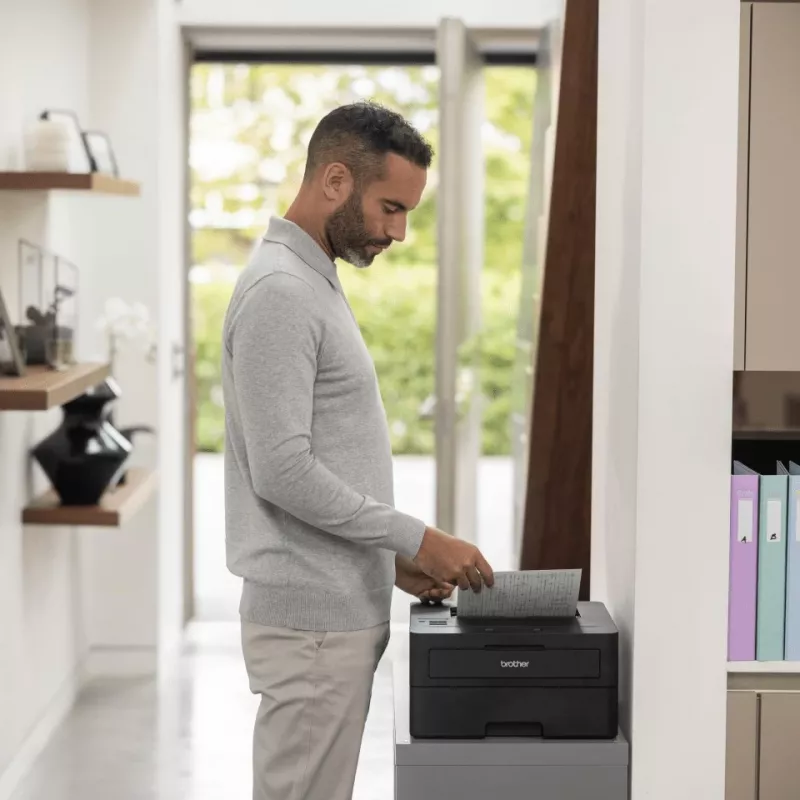 Drukarka laserowa Brother HL-L2460DNYJ1 — A4 monochromatyczna, 34 str./min., dupleks, Ethernet, 128 MB, podajnik na 251 arkuszy