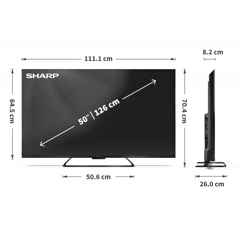 Smart TV Sharp 50HR7265E 50 inch Google TV Czarny