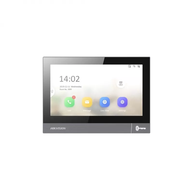 Wideodomofon – stacja wewnętrzna Hikvision DS-KH8381-WTE1 7 cali 1024x600, PoE, Wi‑Fi, MicroSD