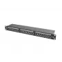 Patch panel 1U LANBERG PPS6-1024-B, 24-port Cat6, metal, czarny, 442×114,5×44,5 mm