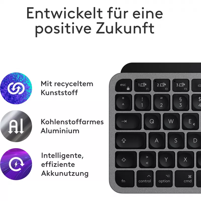 Klawiatura Logitech MX Keys Mini For Mac QWERTZ niemiecka czarno-szara