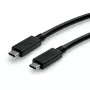 ROLINE USB3.2Gen2 kabel PD 20V5A Type C-C ST/ST 0.5m - Kabel - Cyfrowy/Dane - 0,5 m (11.99.9057)