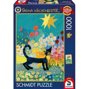Rosina Wachtmeister: Katze w morzu kwiatów, puzzle 1000 elementów