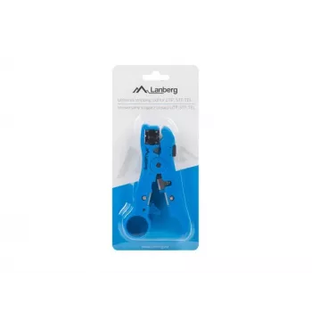 Striptizerka kabli LANBERG NT-0102, plastikowa rączka, izolacja ochronna, wymienne ostrza, niebieska