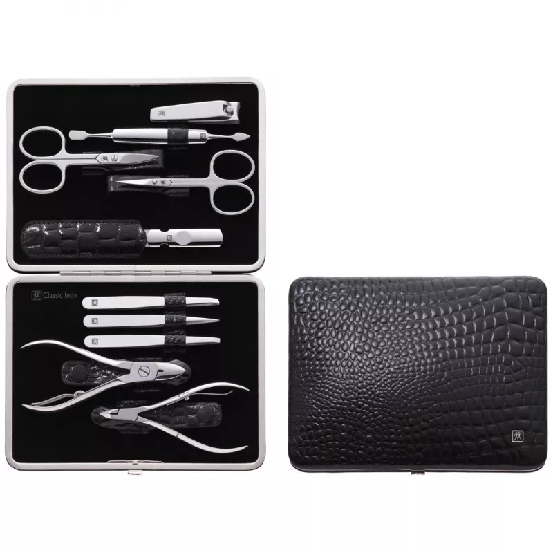 Zestaw do manicure i pedicure ZWILLING 97509-004-0 ze stali nierdzewnej, czarny