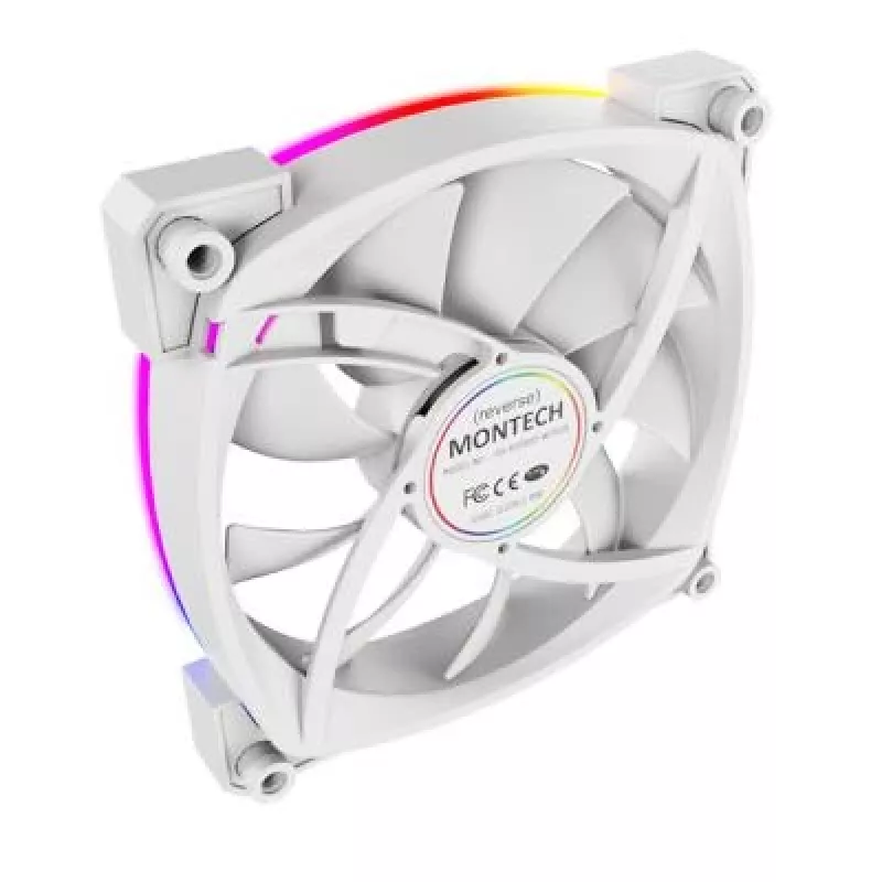 Wentylator do obudowy komputera Montech RX120 PWM 12 cm biały 3 szt.