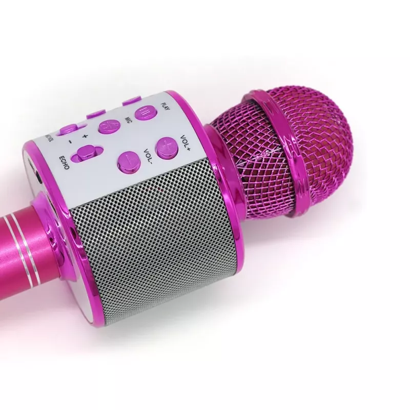 Mikrofon MANTA MIC11-PK Różowy — przewodowy jack 3,5 mm, lekki ręczny