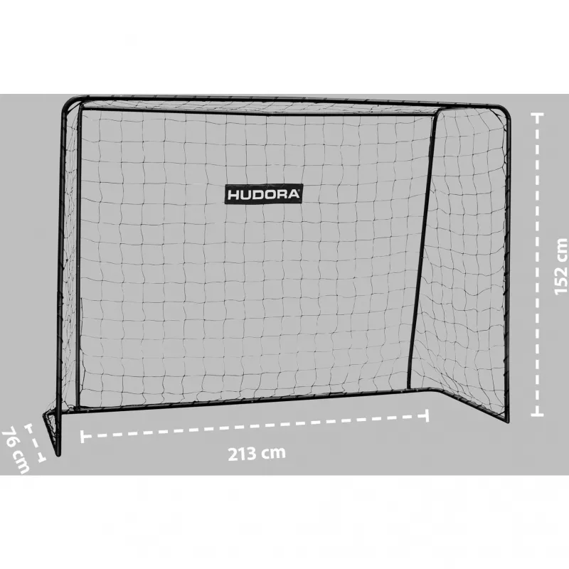 Bramka piłkarska HUDORA Solid 25 2,5 m x 1,5 m, czarna