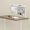 Przegroda biurkowa ergo office ER-301 W — ekran stalowy o szerokości 1116 mm z tablicą magnetyczną, biały, maks. obciążenie 10 kg