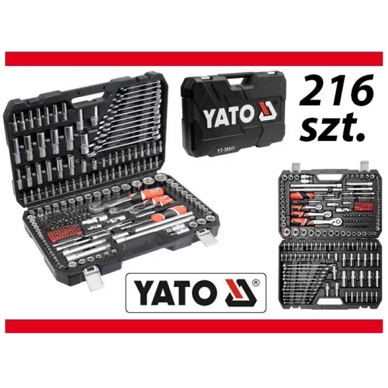 Zestaw kluczy nasadowych YATO YT-38841 1/4 inch, 3/8 inch, 1/2 inch