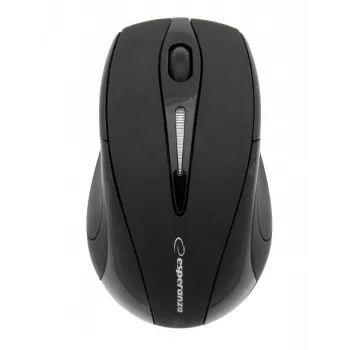 Mysz bezprzewodowa RF ESPERANZA EM101K, symetryczna, 1000 DPI, 2,4 GHz, nano odbiornik USB, czarna