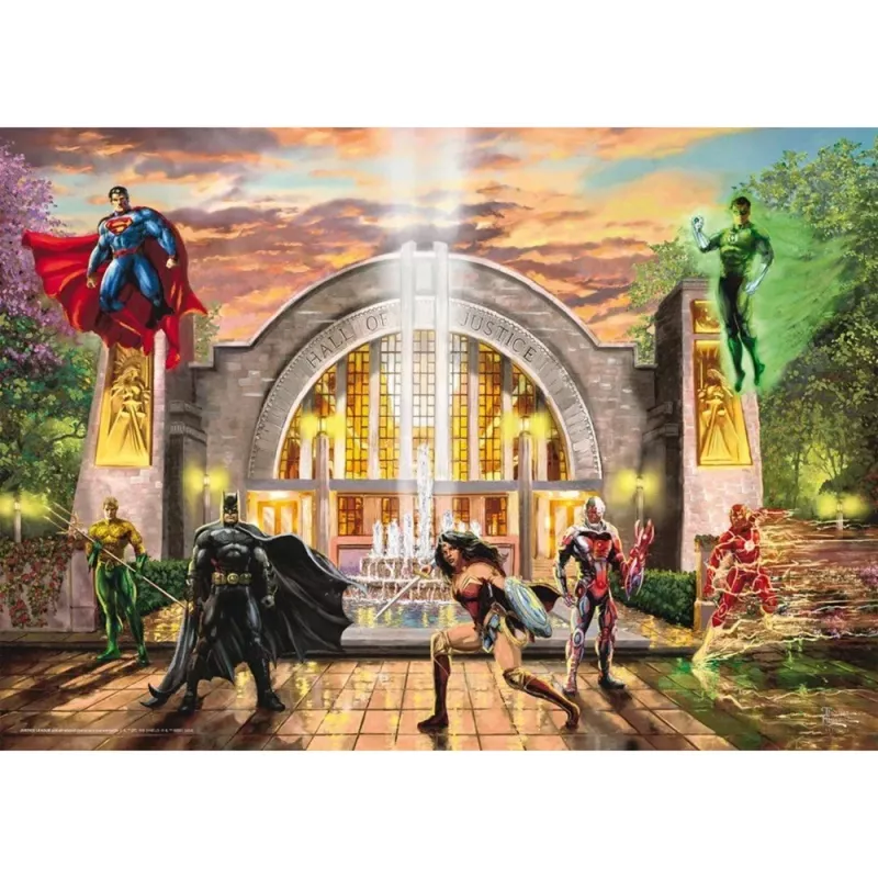 Thomas Kinkade Studios: DC Justice League - Hall Of Justice, Puzzle 1000 elementów