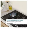 Zabudowywana płyta gazowa Bosch PPP6A2I40, 4 strefy, ruszty żeliwne, czarna, 590×520×54 mm, sterowanie pokrętłami obrotowymi