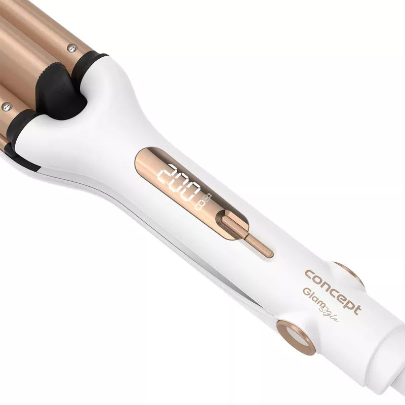 Lokówka Concept GLAM Style KT2140 — 100 W, 120–200°C, 9 poziomów temperatury, 1,8 m obrotowy przewód, złoto